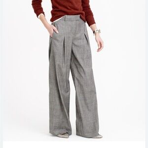 Women's J Crew Glen Plaid Wide-Leg Pants size 6. Never Worn